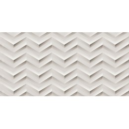 3D White Chevron Glitter Matt