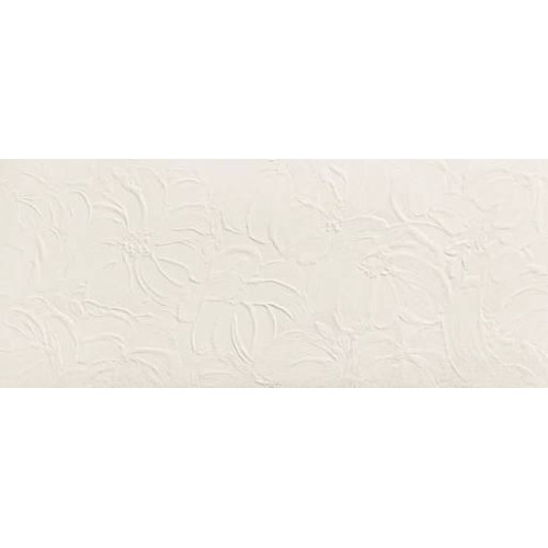 Настенная плитка Глазурованная 3D WALL PLASTER Bloom White 50x120