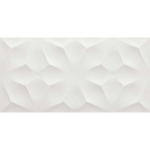 Настенная плитка глазурованная 3D Diamond White Matt 40x80
